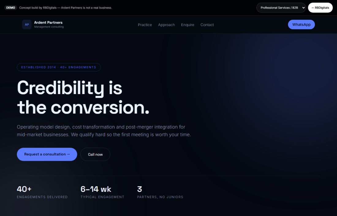 Ardent Partners website preview