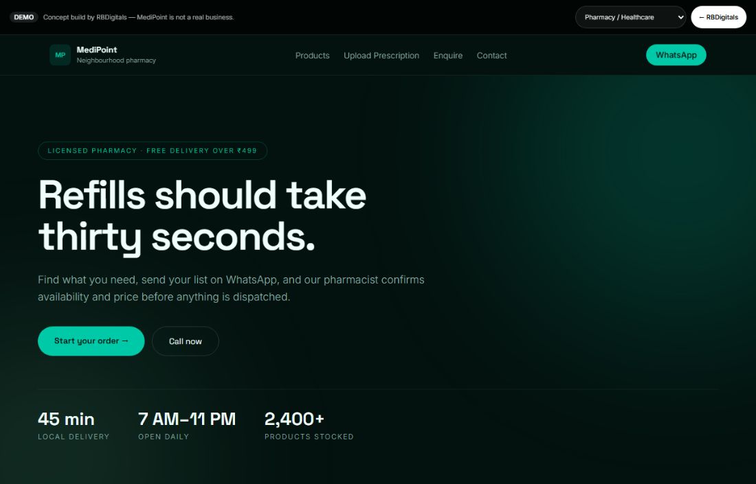 MediPoint website preview